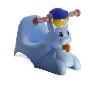 ПЦ2710Г Горшок - игрушка детский  "Зайчик", (голубой), 5 шт/кор., Россия