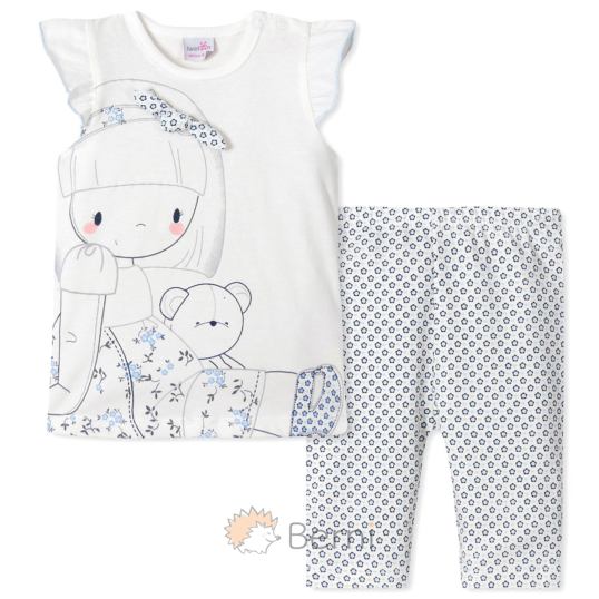 Т116056Г Комплект для девочки, цвет голубой, 6-9-12мес.