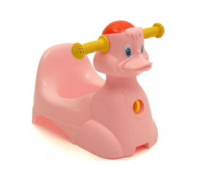 ПЦ2714Р Горшок - игрушка детский  "Уточка",  (розовый), 5 шт/кор., Россия