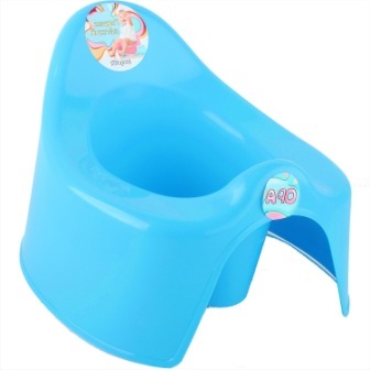 АС21208 Горшок детский туалетный "Ора" с аппликацией, голубой, 10 шт/кор