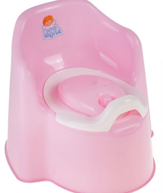 Р2703Р Горшок детский туалетный "Little king" с крышкой, (розовый), 9 шт/кор, Россия