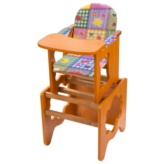 C0534/7 СТУЛ-СТОЛ "Премьер" (светлый) ЛЕСОК, ламинир.стол., чехол пропит, орех