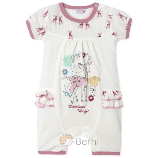 Т136103Б Песочник для девочки, цвет белый,  3-6-9мес.