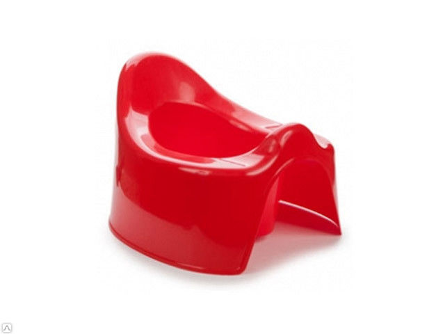 АС21246 Горшок детский туалетный "Ора" с аппликацией, красный, 10 шт/кор