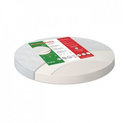 OVA175A1 Матрас беспружинный ортопедический двусторонний круглый в кроватку  OVO 1 круг (75*75*11 aloe Белая/холлкон/freeair )