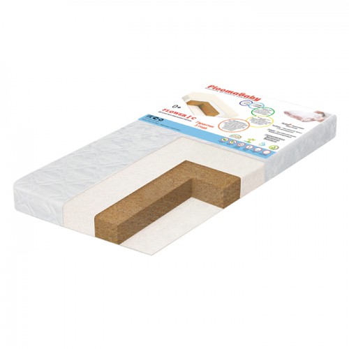 F1C Матрас беспружинный  с высокой степенью жесткости сторон в кроватку  FLOWER 1 C (7*60*120, жаккард/кокос )