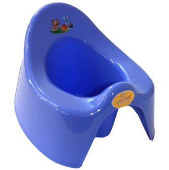 C165С Горшок детский туалетный с апликацией, синий, 15 шт/кор, Россия