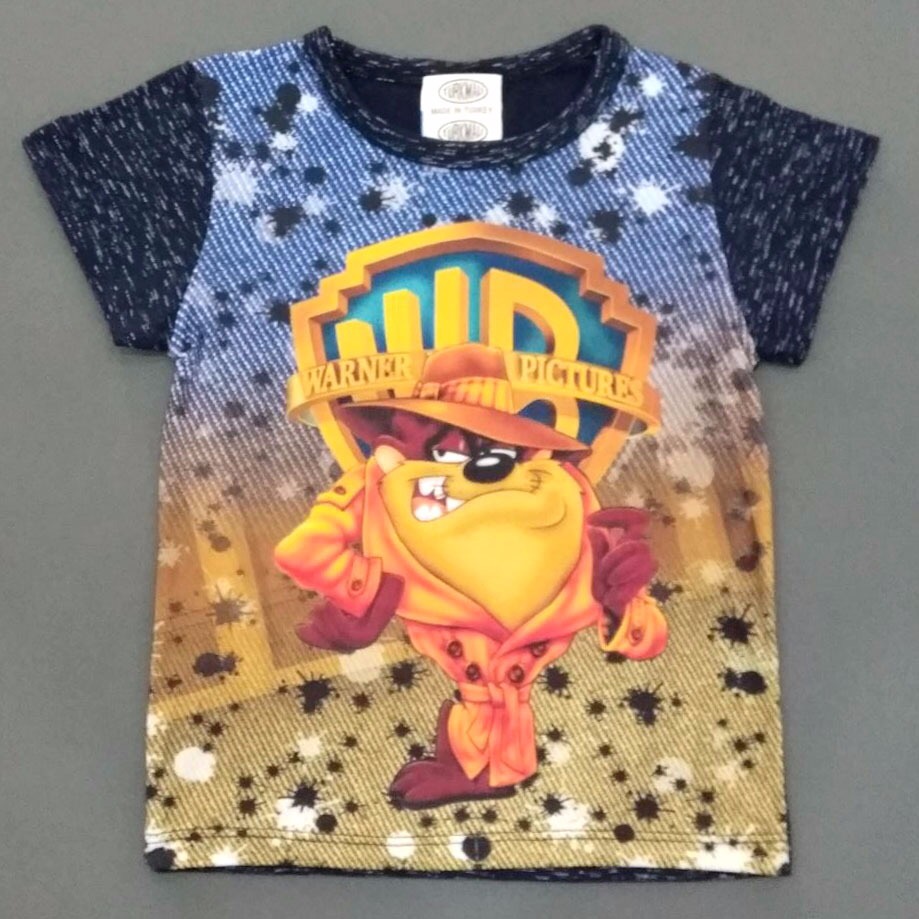 Т1611 Футболка для мальчика темно-синий 1-5лет (5шт/уп)