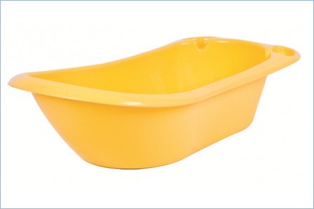12004Ж Ванна детская "ФАВОРИТ" большая (желтая), со сливом 55 л., (5шт/уп),  Турция   НОВИНКА !