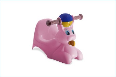 ПЦ2710Р Горшок - игрушка детский  "Зайчик", (розовый), 5 шт/кор., Россия