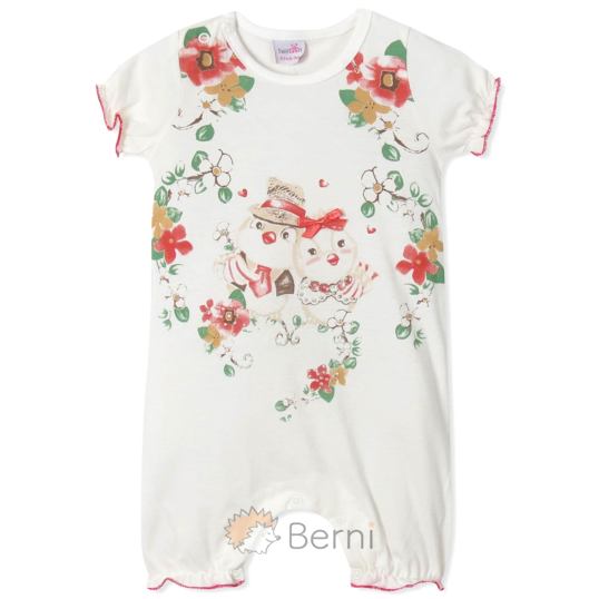 Т136099Б Песочник для девочки, цвет белый,  3-6-9мес.