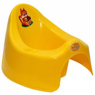 C165Ж Горшок детский туалетный с апликацией, желтый, 15 шт/кор, Россия