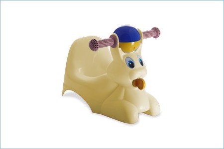 ПЦ2710Ж Горшок - игрушка детский  "Зайчик", (желтый), 5 шт/кор., Россия