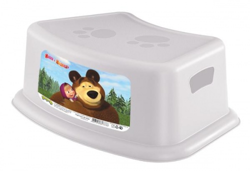 13800Б Подставка детская "Маша и Медведь"  (белый), 375*250*130   (12шт/уп), Россия