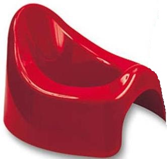 C165К Горшок детский туалетный с апликацией, красный, 15 шт/кор, Россия