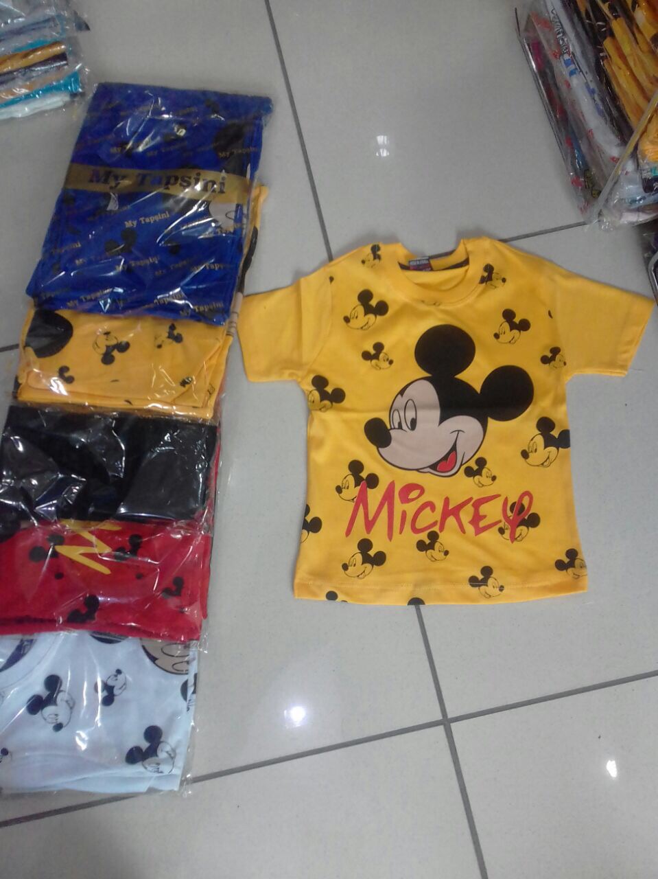 Т7662Ч Футболка для мальчика черный 1-4года (4шт/уп)