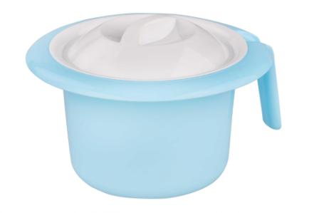М6926 Горшок туалетный детский  с крышкой Кроха, (голубой)30 шт/кор, Россия