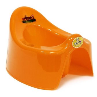 C165О Горшок детский туалетный с апликацией, оранжевый, 15 шт/кор, Россия