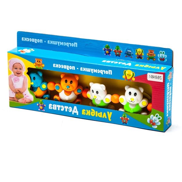 H74548 Погремушка-подвеска Улыбка Детства, BOX 34х4,5х15,5 см, 2 вида