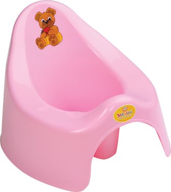 C165Р Горшок детский туалетный с апликацией, розовый, 15 шт/кор, Россия