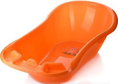 12001О Ванна детская "ФАВОРИТ" большая (оранжевая), 55 л., (5шт/уп),  Турция   НОВИНКА !