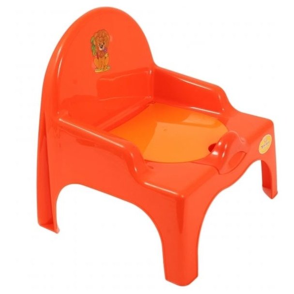 C138О Горшок - стульчик детский туалетный, оранжевый,  9 шт/кор, Россия