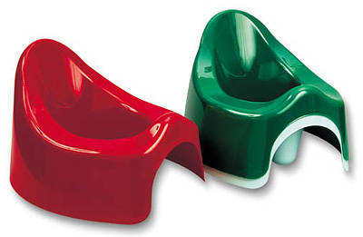 C165З Горшок детский туалетный с апликацией, зеленый, 15 шт/кор, Россия