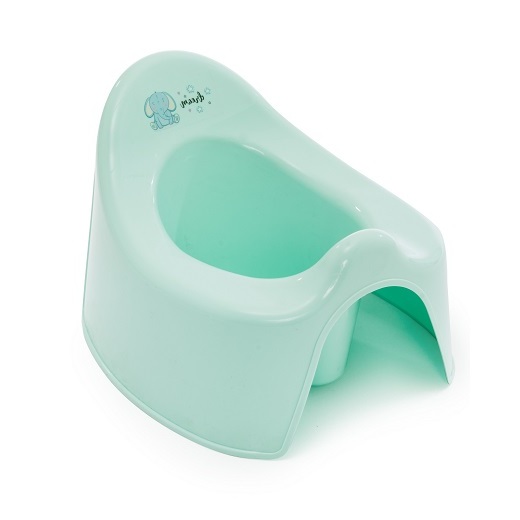 C173мята Горшок детский туалетный "Малыш" с аппликацией, мята, 30 шт/кор, Россия