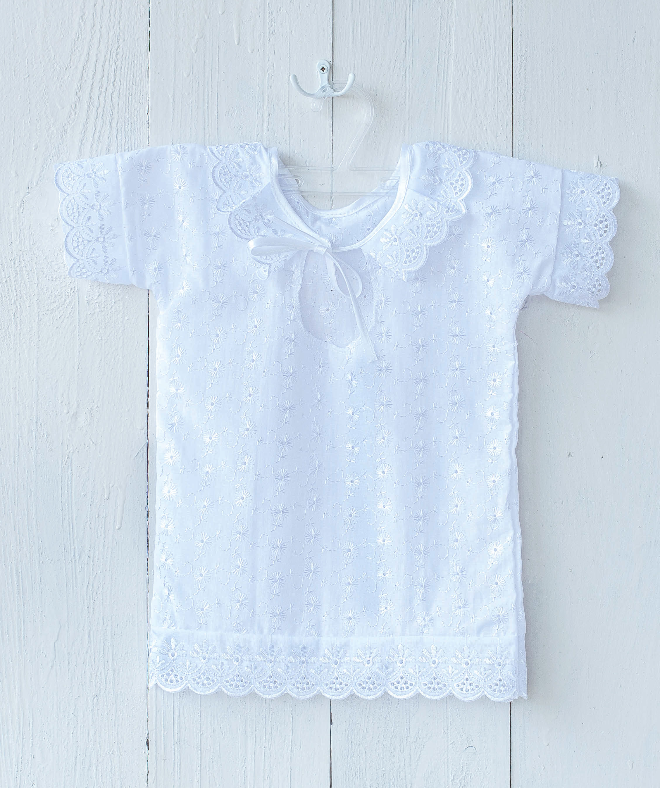 Г223-74 Крестильная рубашечка р,74 Вышитое полотно - 100% хлопок,Унисекс рубашечка для малышей от 1 года до 2-х л