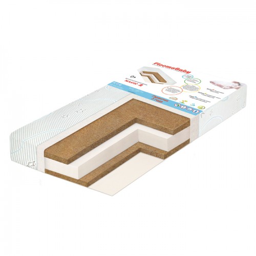 M2BI2-H8-BI2 Матрас беспружинный ортопедический двусторонний в кроватку  MAGIC 2 BI2-H8-BI2 (12*60*120, трикотаж/кокос/холлкон/кокос/freeair)