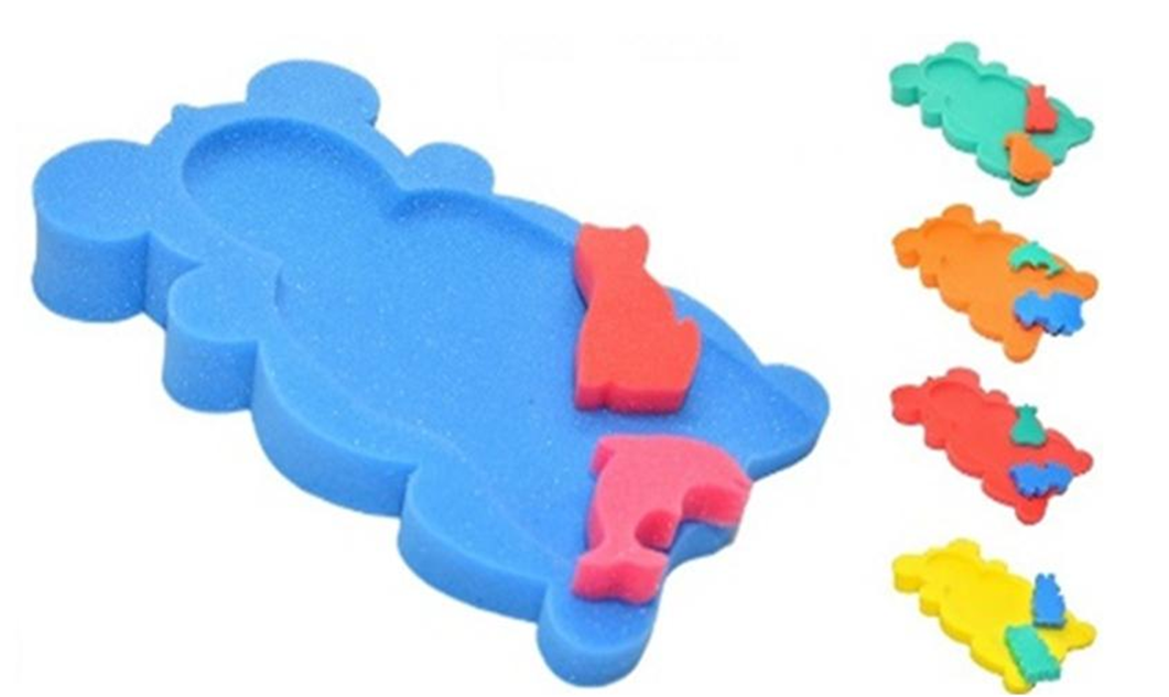 All Colors Матрасик для купания, поролон MAXI MIX (цветной), (20 шт/упак.) в комплекте 2 мочалки