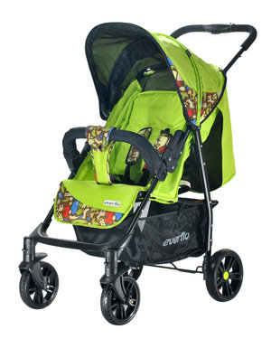 E230LUXgreen Коляска прогулочная "Safari" green, рег.пол.спинки до леж., 5точ рем,чех на нож Новинка!