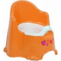 С11111О Горшок детский туалетный "Комфорт" с крышкой, (оранжевый) 9 шт/кор, Россия